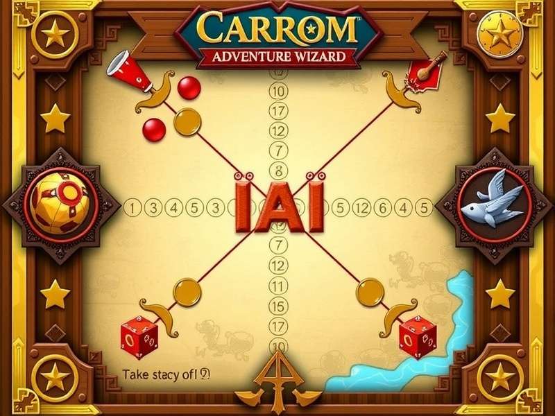 Carrom Turbo Adventure Wizard Game Interface