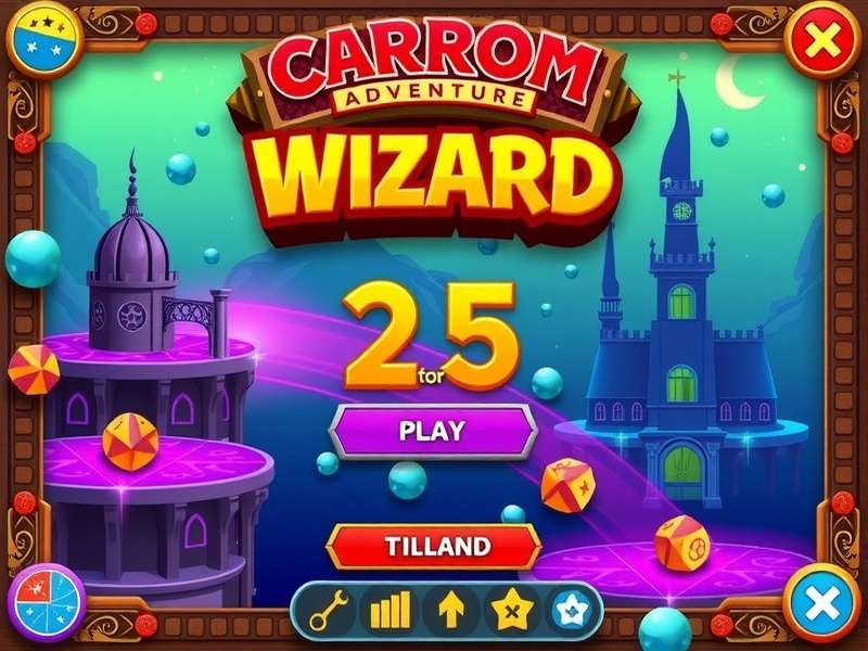 Carrom Turbo Adventure Wizard Game Board